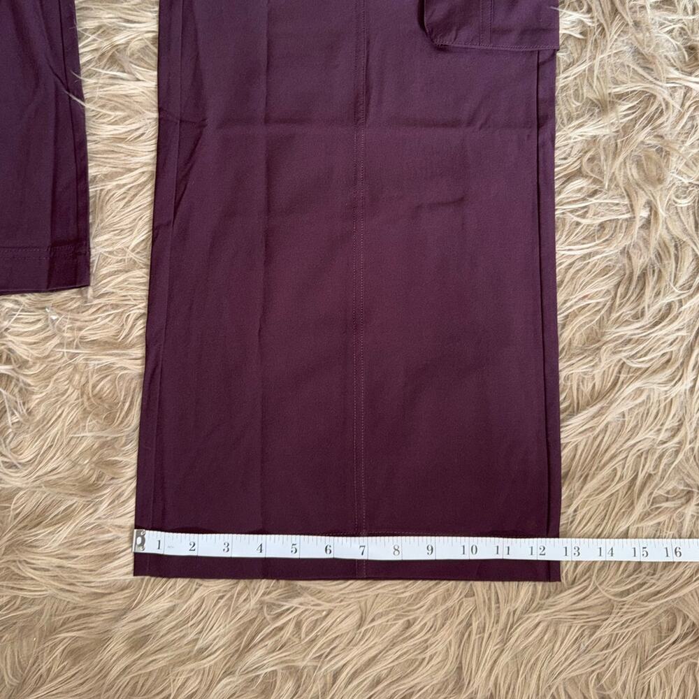 New Fabletics Downtown Wide Leg Cargo Pant Oxblood Women’s size M - Picture 9 of 13